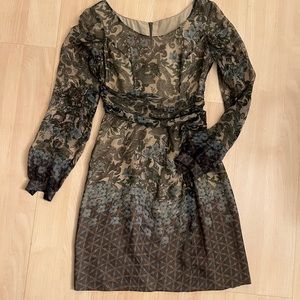 ALBERTA FERRETTI PRINTED SILK DRESS